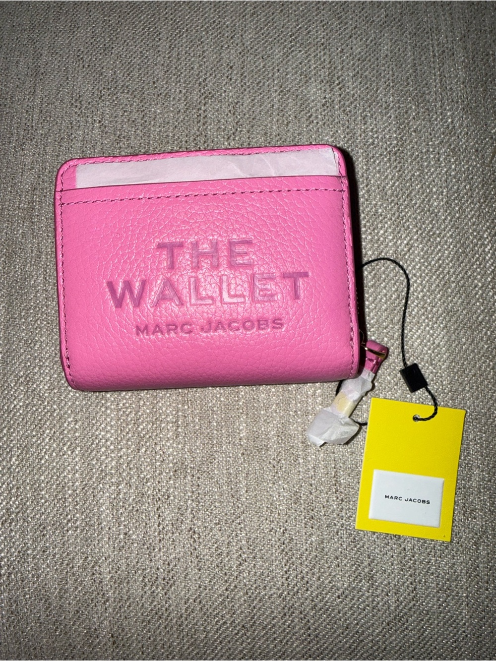 Marc Jacobs Pink Embossed Leather Wallet